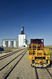 Loading rail hopper cars, inland grain terminal Swift Current