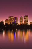Evening, Red River, Winnipeg skyline